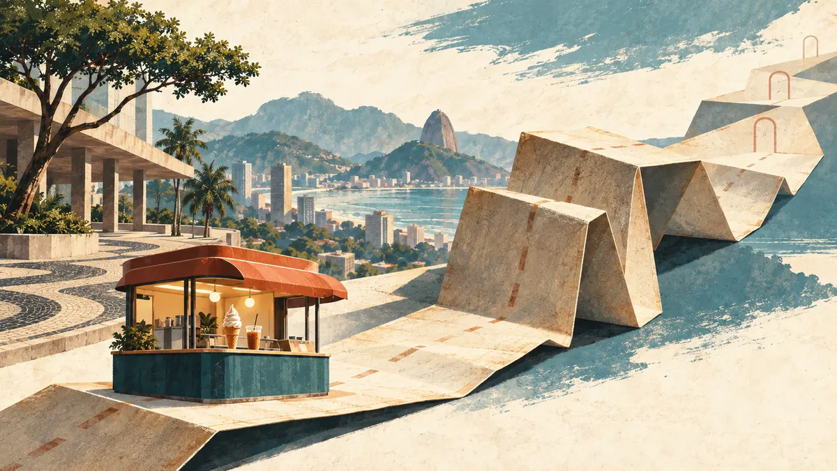 Ilustração editorial sobre: Mixue tropeça na expansão no Brasil